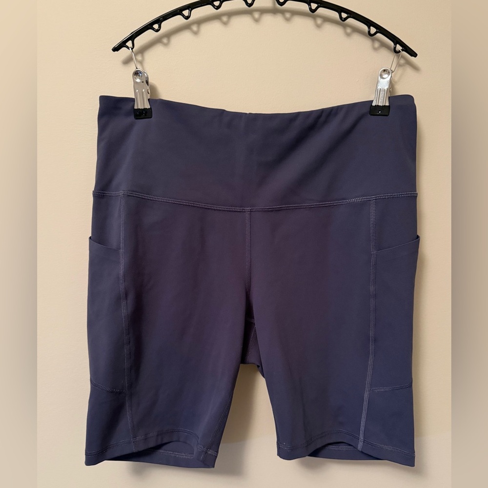 Women's Stylish Dusk Blue High Rise Bike Shorts